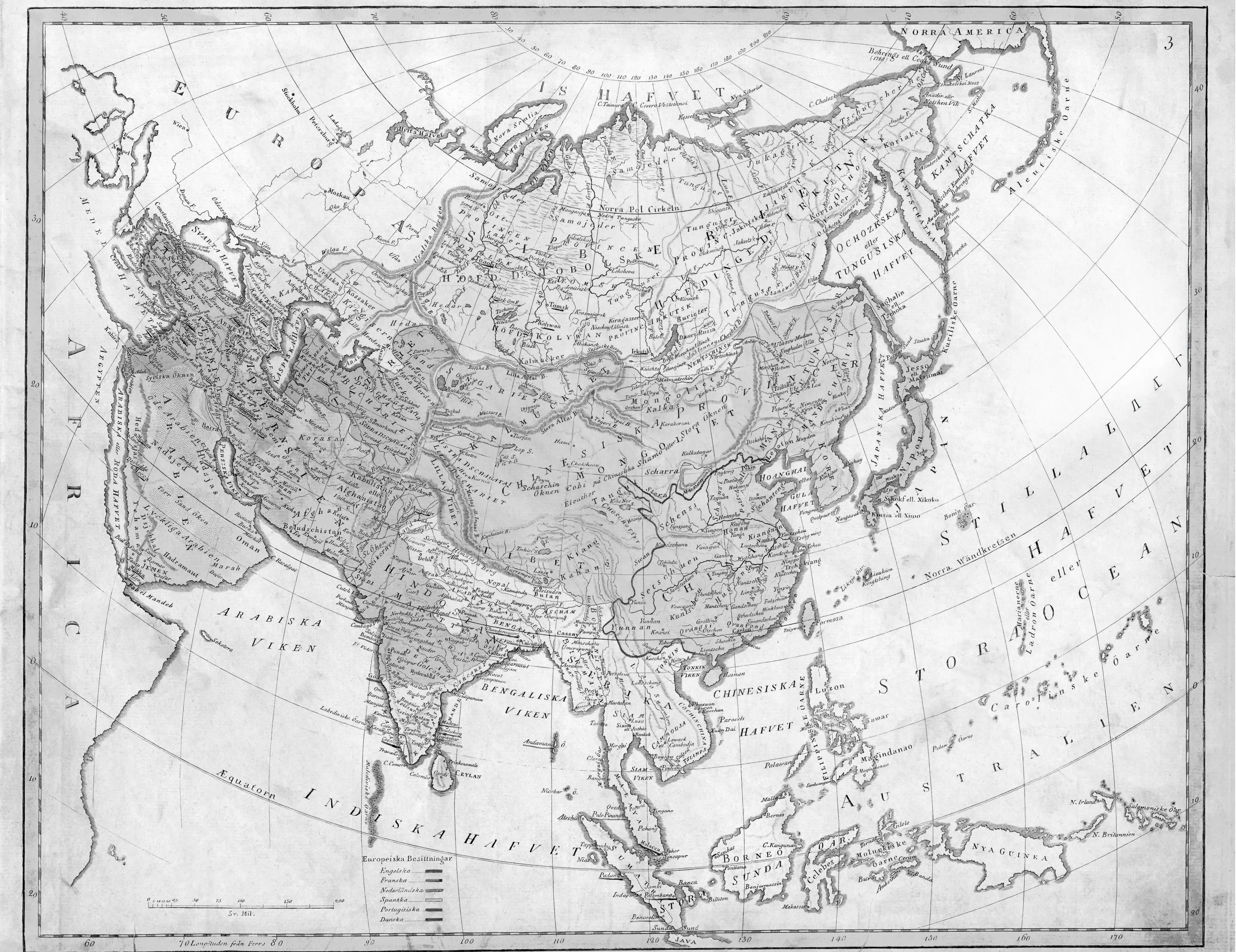 Karta öfver Asien 1817